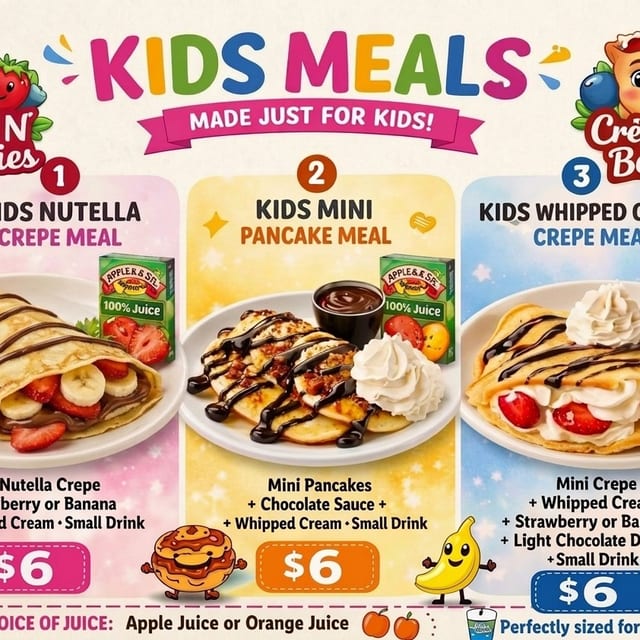 Kids Mini Pancake Meal.